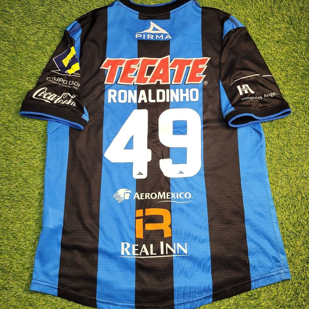 Ronaldinho Queretaro Pirma PLAYER ISSUE 2014 2015 Home Soccer Jersey Shirt L